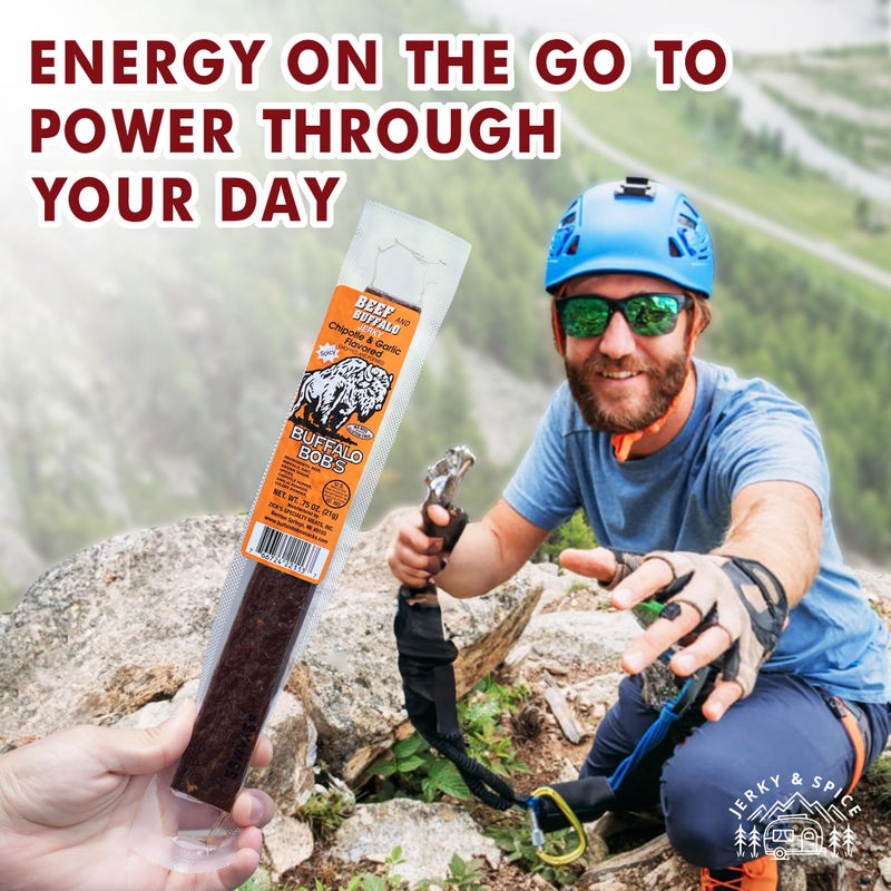 Jerky-n-Spice Buffalo Bob's Exotic Jerky (10 Pack) | Meat Snack Variety Set | Gourmet Wild Game Sampler Gift Set | Beef Jerky Gifts for Men | Snacks for Fathers | Animal Protein Variety Set | Exotic Pack - Image 5